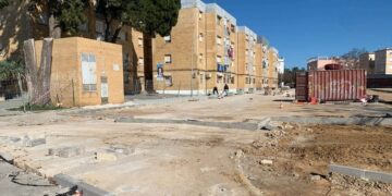 Rota avanza en la rehabilitación del entorno del Mercado Norte con más del 50% de la obra completada