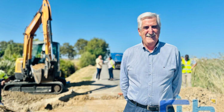 Obras camino de Jerez en Chipiona