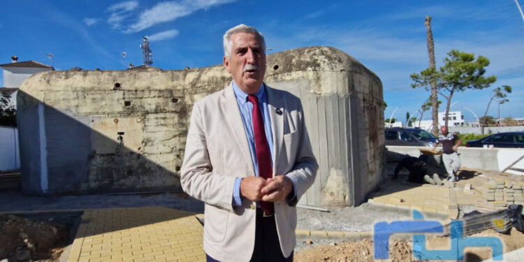 Obras de rehabilitación del fortín en Chipiona